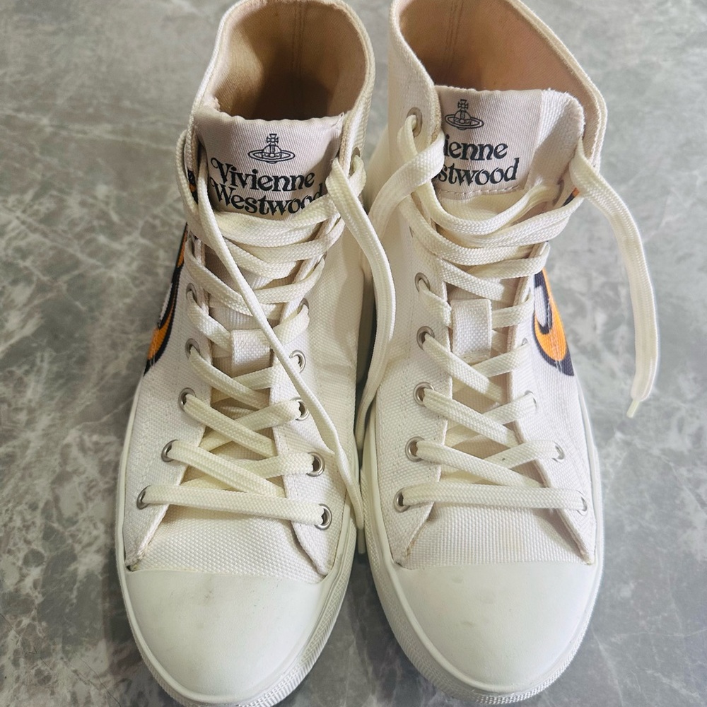 Vivienne Westwood Men's Flimsoll High-Top Sneakers A401 75636091 W SZ 10 $1000 - Picture 2 of 10